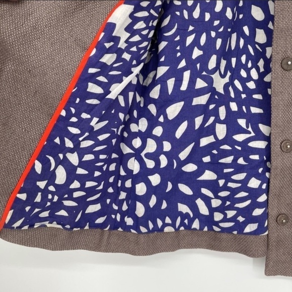 Boden linen blazer jacket tweed polka‎ dots natural - Picture 5 of 13